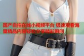 国产自拍在线小视频平台 极速观看海量精品内容轻松分享精彩瞬间