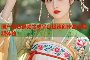 国产免费视频生成平台极速创作高清视频体验