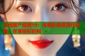 在线国产视频99：海量影视资源任你看，尽享精彩时刻