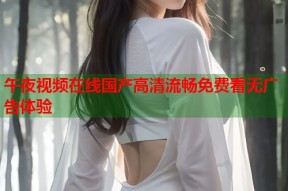 午夜视频在线国产高清流畅免费看无广告体验